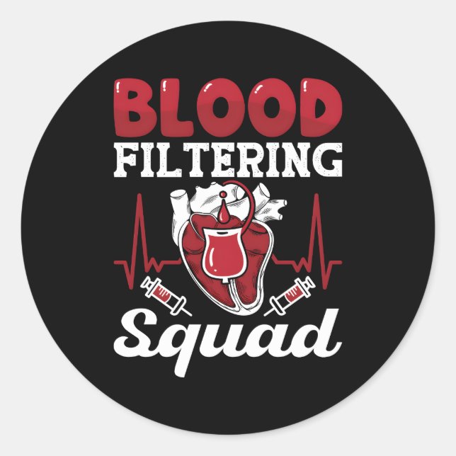 Adesivo Filtragem Sanguínea Discagens Técnicas de Nefrolog (Frente)