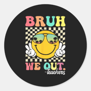 Adesivo Fim Cortês Do Ano Escolar Groovy Summer Bruh