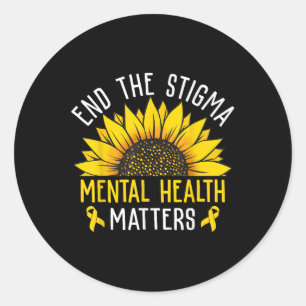 Adesivo Fim Da Saúde Mental Estigma S Sensibilização Menta