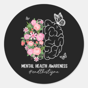 Adesivo Fim Da Saúde Mental Estigma S Sensibilização Menta