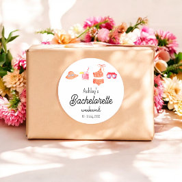 Adesivo Fim de semana Bachelorette Beach Bikini