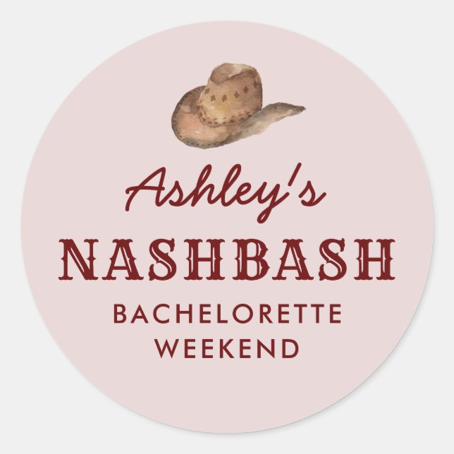 Adesivo Fim de semana da despedida de solteira Nash Bash N (Frente)