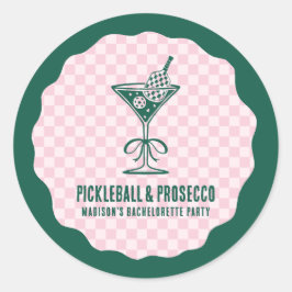 Adesivo Fim de semana moderno de Pickleball e Prosecco par