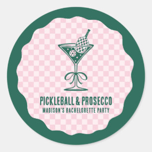 Adesivo Fim de semana moderno de Pickleball e Prosecco par