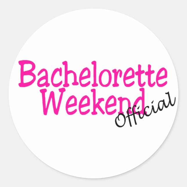 Adesivo Fim de Semana Oficial da Bachelorette (Frente)