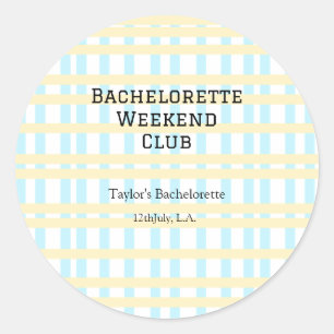 ADESIVO FIM DE SEMANA RETRÔ DE NOIVA CLUB AZUL AMARELO DAT