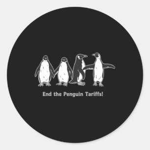Adesivo Fim do Cartoon de Tarifas de Pinguins Design Salve
