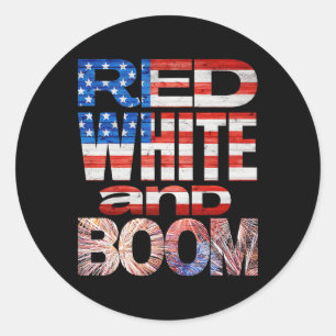 Adesivo Finale Do Quarto De Julho, Red White E Boom Firewo