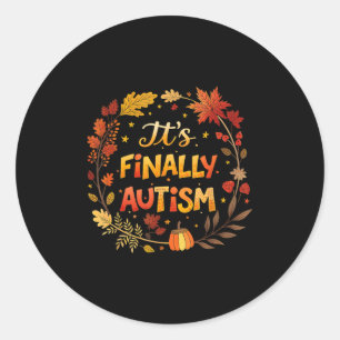 Adesivo Finalmente Autismo Outono Fall Season Consciência