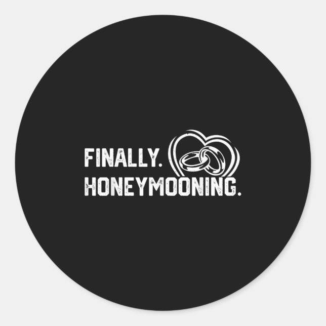 Adesivo Finalmente Lua de mel Tee Cute Honeymoon Finalment (Frente)