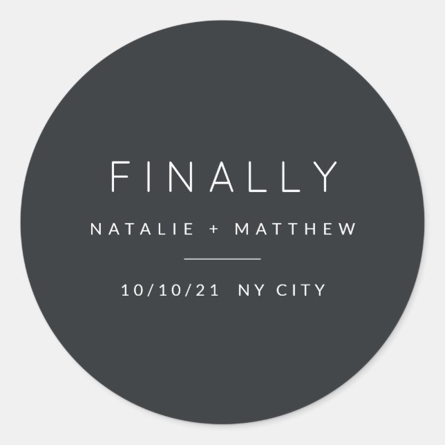 Adesivo Finalmente, salve a data (Frente)