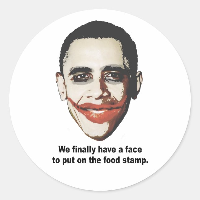 Adesivo Finalmente temos um rosto para colocar na comida. (Frente)