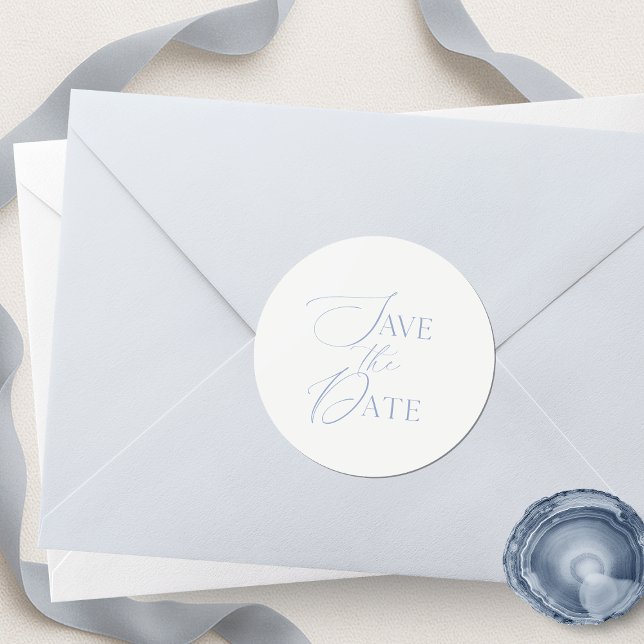 Adesivo Fine Art Dusty Blue Save the Date (Criador carregado)