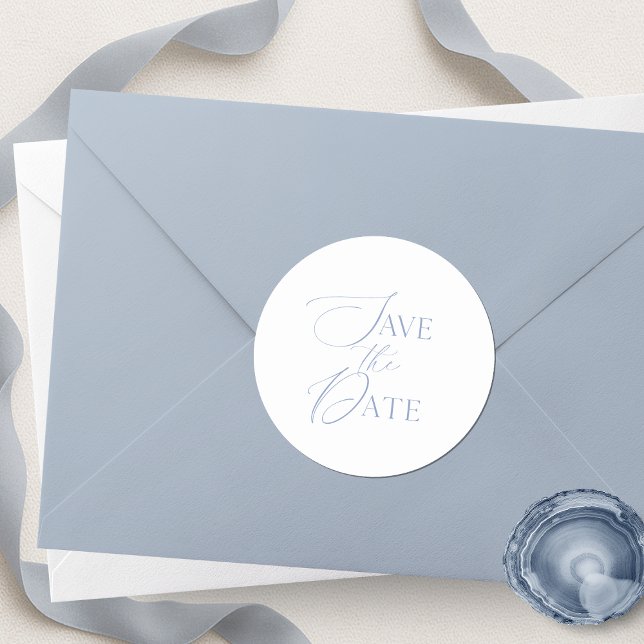 Adesivo Fine Art Dusty Blue Save the Date (Criador carregado)
