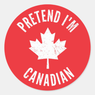 Adesivo Fingir que sou canadense no dia das bruxas canaden