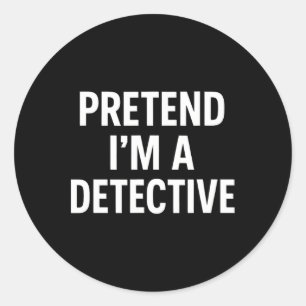 Adesivo Fingir que sou detetive - Dia de as Bruxas engraça