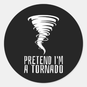 Adesivo Fingir que sou Tornado - Fodora Engraçada Hallowee