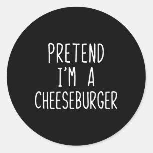 Adesivo Fingir que sou um Cheeseburger Figurume Halloween