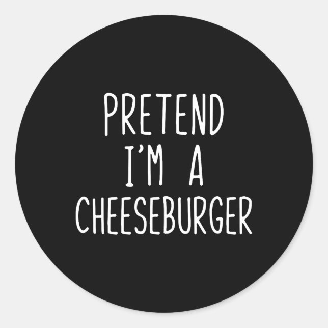 Adesivo Fingir que sou um Cheeseburger Figurume Halloween  (Frente)