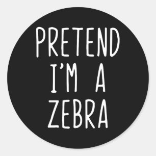 Adesivo Fingir que sou um falso de Zebra no Dia das Bruxas