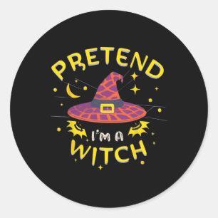 Adesivo Fingir que sou um fantasma de bruxaria no Hallowee