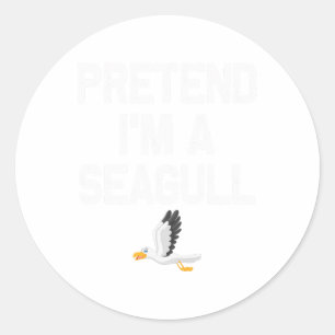 Adesivo Fingir que sou um fantasma de Halloween de Seagull