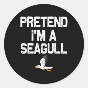 Adesivo Fingir que sou um fantasma de Halloween de Seagull