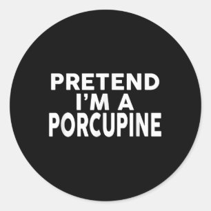 Adesivo Fingir Que Sou Um Figurino De Halloween Porcupine