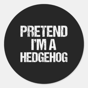 Adesivo Fingir que sou um Hedgehog Costume Engraçado Hallo