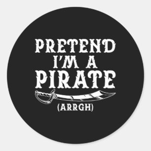 Adesivo Fingir que sou um pirata no festival de fantasia d
