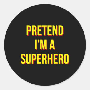 Adesivo Fingir que sou um super herói Adulto Figurino Hall