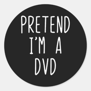 Adesivo Fingir que sou uma fantasia de Dvd Halloween Engra