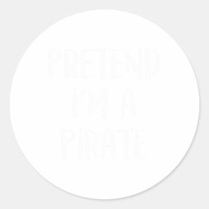 Adesivo Fingir que sou uma festa de fantasias de piratas D