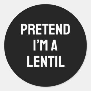 Adesivo Fingir que sou uma festeira de Lentil Diversão do