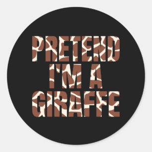 Adesivo Fingir Que Sou Uma Girafa Funny Halloween