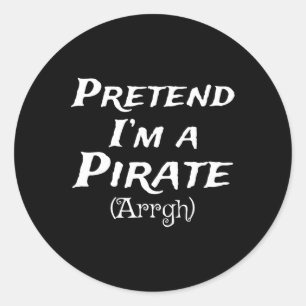 Adesivo Fingir que sou uma pirata festeira de fantasias no