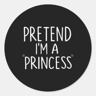 Adesivo Fingir que sou uma princesa falso Halloween Engraç
