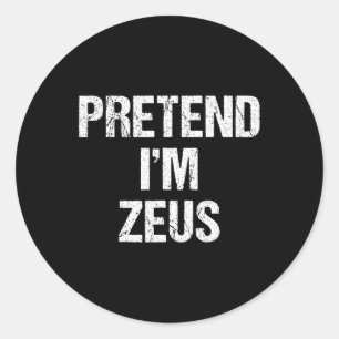 Adesivo Fingir que sou Zeus Costume Grego Festa de Dia das