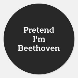 Adesivo Finja que sou Beethoven Costume Engraçado Hallowee