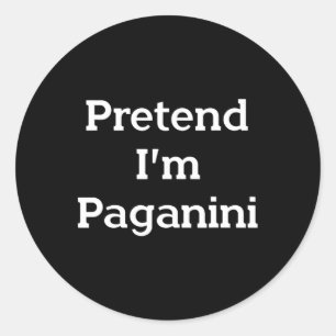 Adesivo Finja que sou Paganini Festa de Dia de as Bruxas e