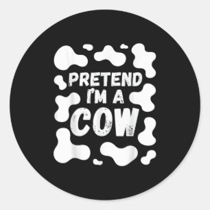 Adesivo Finja que sou uma vaca divertida no Halloween