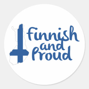 Adesivo Finlandês e Orgulhoso