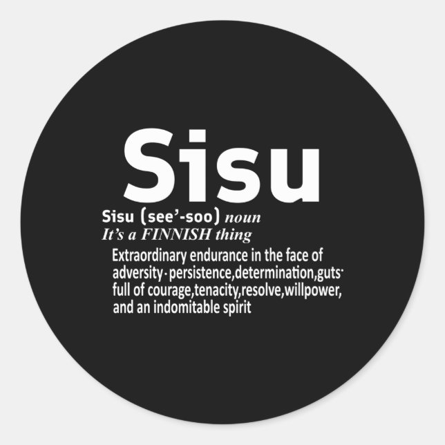 Adesivo Finlandês Sisufinland Sisufinns Sisusisu Definição (Frente)