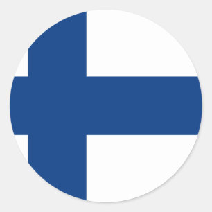 Adesivo Finlândia (finlandês) Bandeira