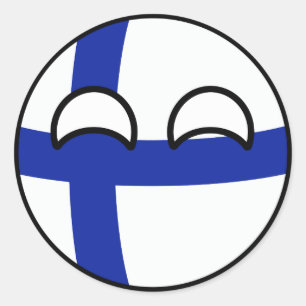 Adesivo Finlandia Geeky de tensão engraçado Countryball