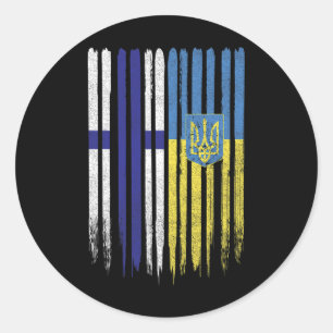 Adesivo Finlândia Ucrânia Bandeira Finlandesa Ucraniana