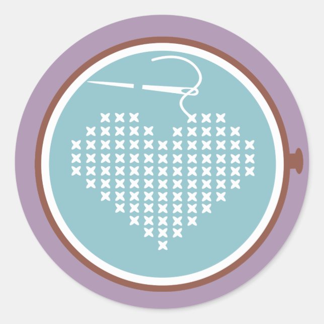 Adesivo Fio de agulha de bordado cruzado (Frente)