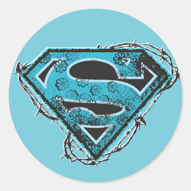 Adesivo Fio e flores do logotipo da Supergirl (Frente)