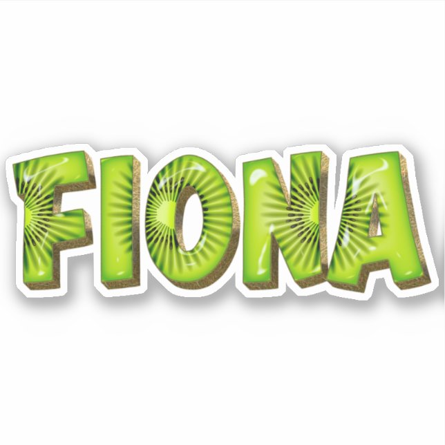 Adesivo Fiona Name Kiwi Design Aufkleber Sticker (Frente)