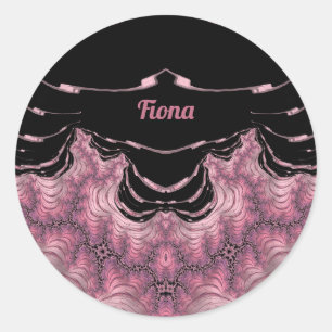 Adesivo FIONA ~ Preto e Rosa ~